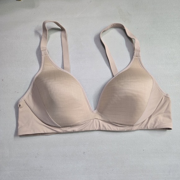 Warners Women Bra 38B Beige Lightly Lined T Shirt Wireless Strap Convertible - Picture 1 of 10